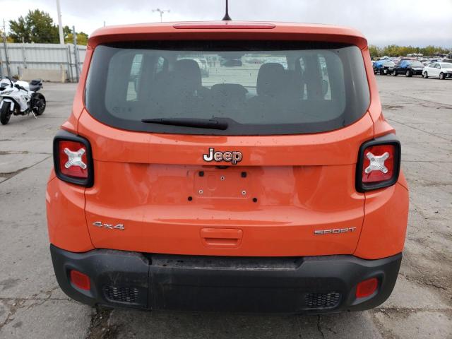 ZACNJBAB0KPJ91606 - 2019 JEEP RENEGADE SPORT ORANGE photo 6