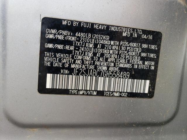 JF2SJABC7GH558489 - 2016 SUBARU FORESTER 2.5I SILVER photo 14