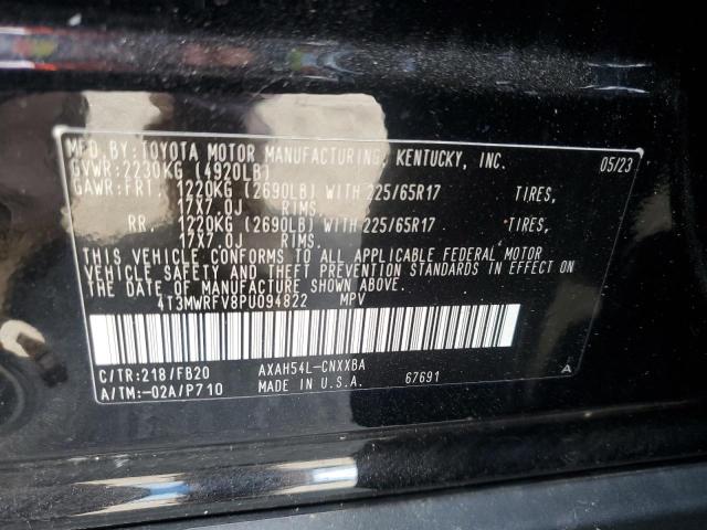 4T3MWRFV8PU094822 - 2023 TOYOTA RAV4 LE BLACK photo 13