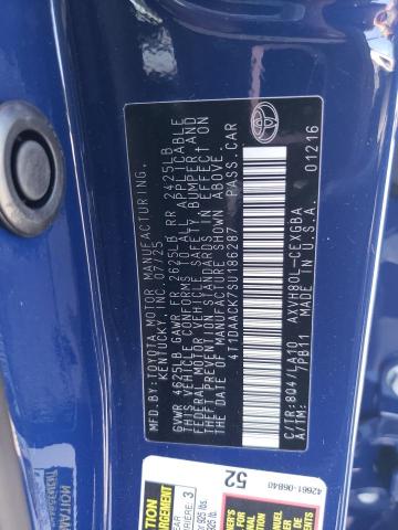 4T1DAACK7SU186287 - 2025 TOYOTA CAMRY XSE 蓝色 照片 12