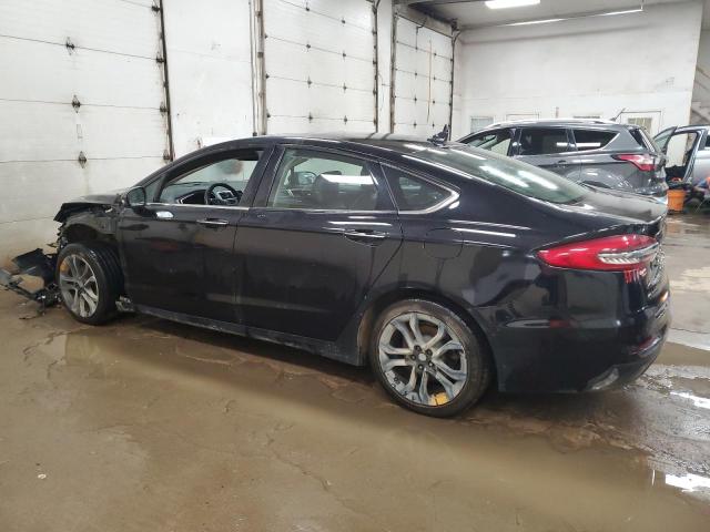 3FA6P0CD0KR145391 - 2019 FORD FUSION SEL BLACK photo 2