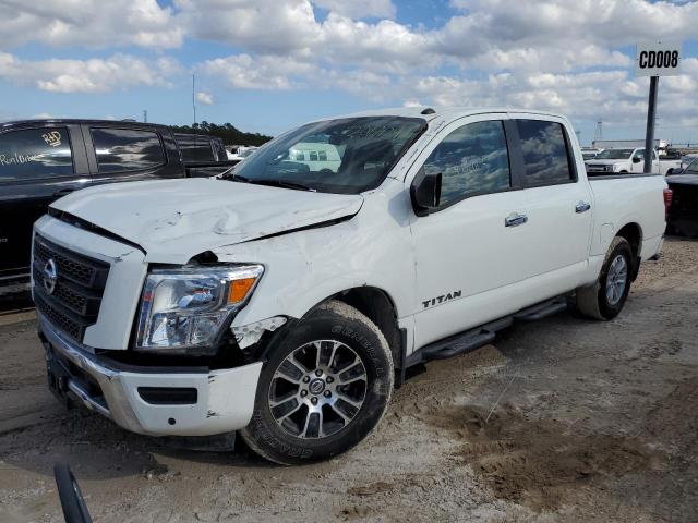 1N6AA1EF7MN504491 - 2021 NISSAN TITAN SV WHITE photo 1