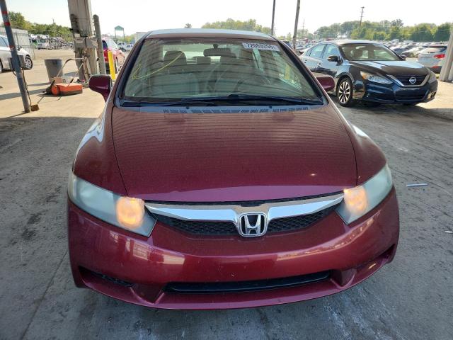 19XFA1F55AE025081 - 2010 HONDA CIVIC LX BURGUNDY photo 5