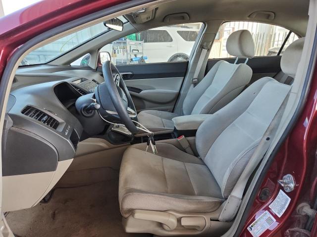 19XFA1F55AE025081 - 2010 HONDA CIVIC LX BURGUNDY photo 7