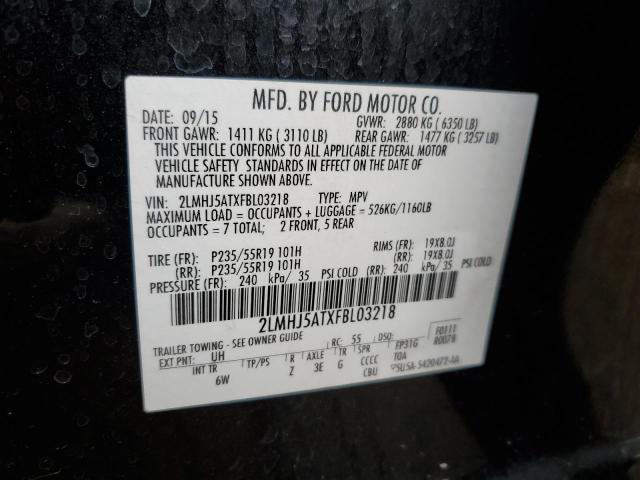 2LMHJ5ATXFBL03218 - 2015 LINCOLN MKT Qara foto 14