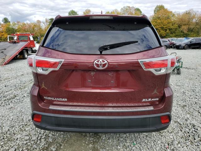 5TDJKRFH0FS074878 - 2015 TOYOTA HIGHLANDER XLE MAROON photo 6