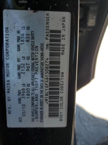 JM1BL1SF4A1308274 - 2010 MAZDA 3 I BLACK photo 12