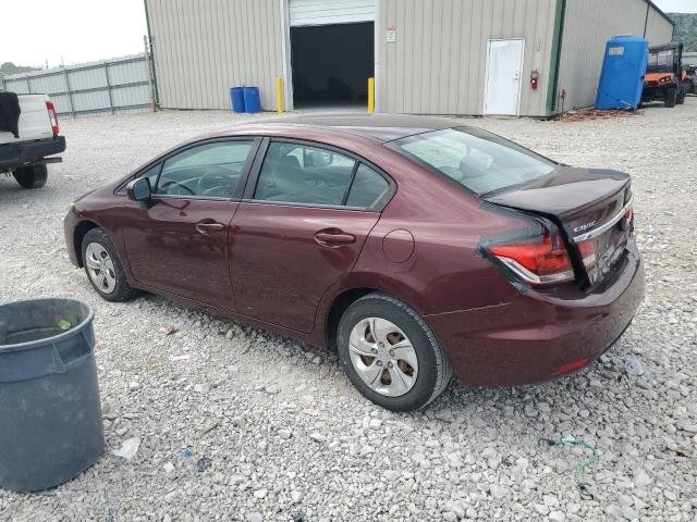 19XFB2F57EE034857 - 2014 HONDA CIVIC LX BURGUNDY photo 2