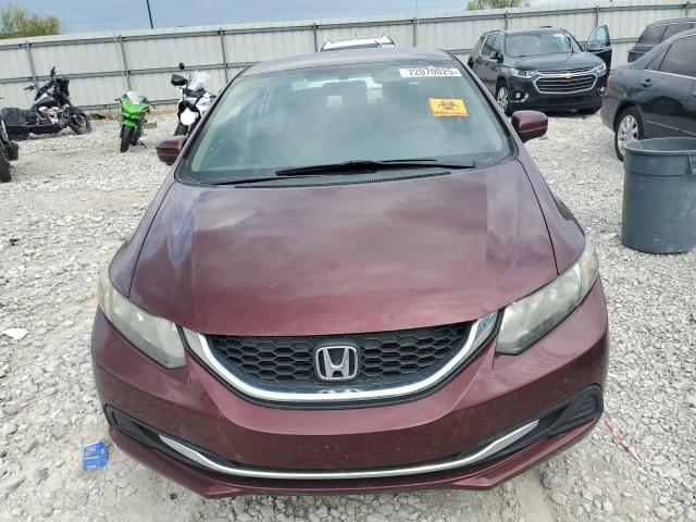 19XFB2F57EE034857 - 2014 HONDA CIVIC LX BURGUNDY photo 5