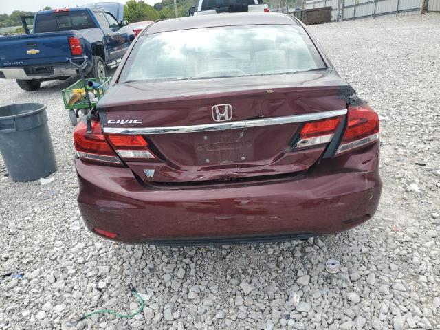 19XFB2F57EE034857 - 2014 HONDA CIVIC LX BURGUNDY photo 6