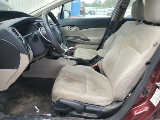 19XFB2F57EE034857 - 2014 HONDA CIVIC LX BURGUNDY photo 7