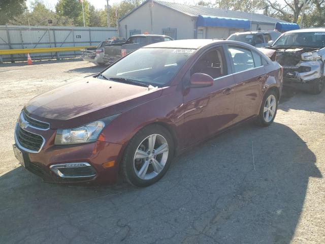 1G1PE5SBXF7202879 - 2015 CHEVROLET CRUZE LT MAROON photo 1