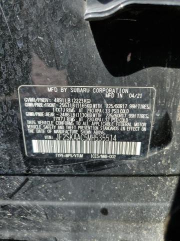 JF2SKAAC5MH535514 - 2021 SUBARU FORESTER Qara foto 12