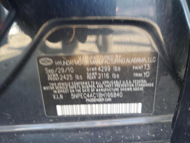 5NPEC4AC1BH166840 - 2011 HYUNDAI SONATA SE 黑色 照片 12