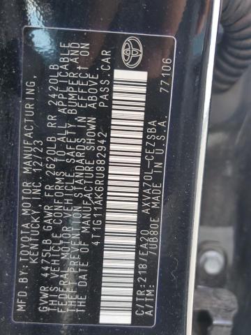 4T1G11AK6RU882942 - 2024 TOYOTA CAMRY SE NIGHT SHADE BLACK photo 13