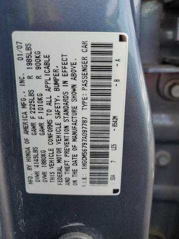 1HGCM56797A097787 - 2007 HONDA ACCORD EX 蓝色 照片 12