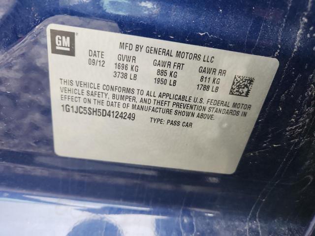 1G1JC5SH5D4124249 - 2013 CHEVROLET SONIC LT 蓝色 照片 13