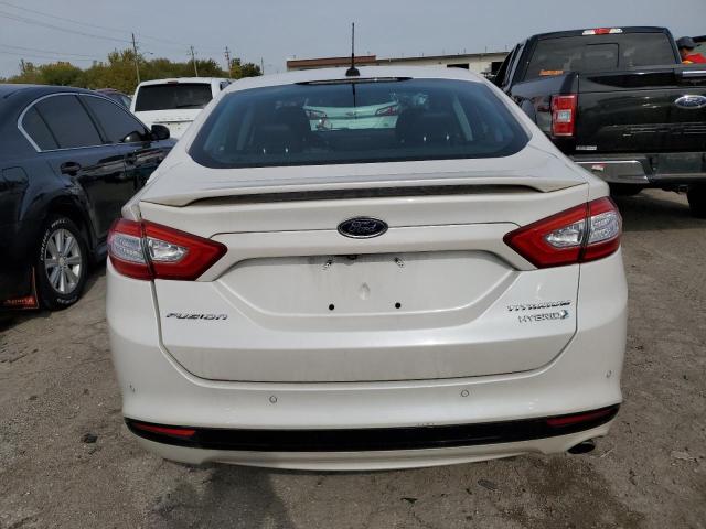 3FA6P0RU5ER192198 - 2014 FORD FUSION TITANIUM HEV WHITE photo 6