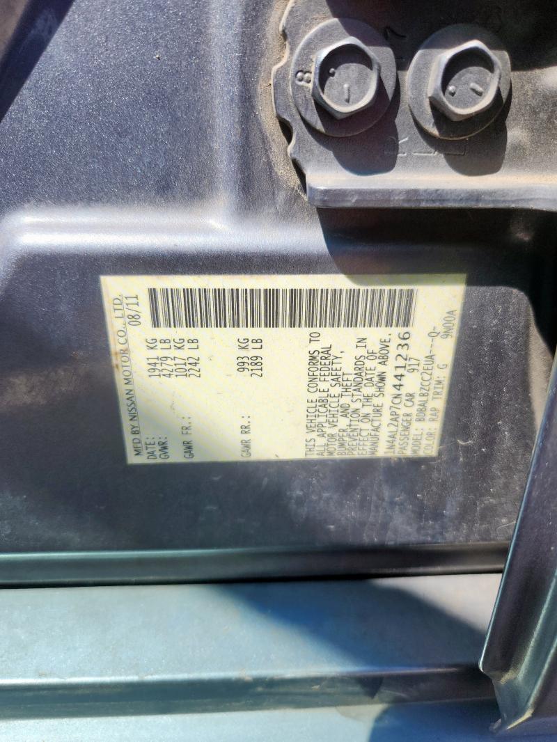 1N4AL2AP7CN441236 - 2012 NISSAN ALTIMA BASE 灰色 照片 13