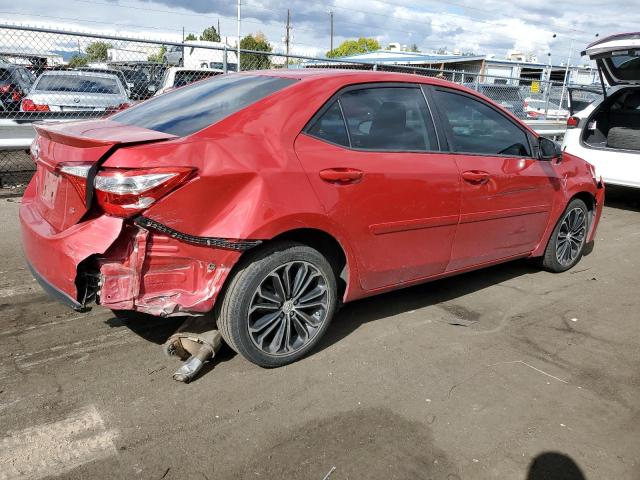 2T1BURHE8EC178639 - 2014 TOYOTA COROLLA L RED photo 3