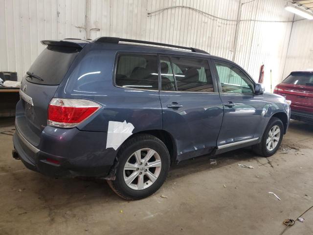 5TDBK3EH4DS263615 - 2013 TOYOTA HIGHLANDER BASE Синий фото 3