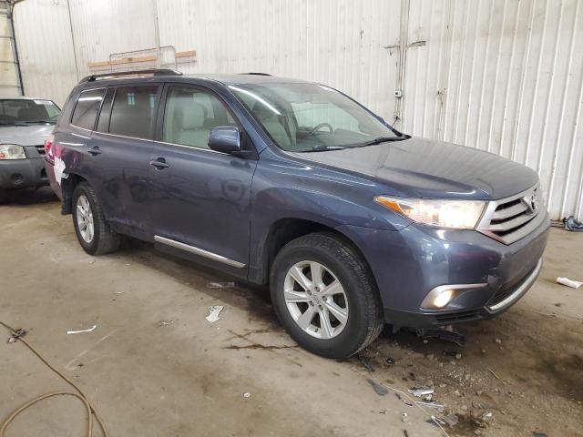 5TDBK3EH4DS263615 - 2013 TOYOTA HIGHLANDER BASE Синий фото 4