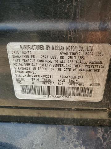 JN1BV7AR3EM702591 - 2014 INFINITI Q50 BASE შავი ფოტო 12