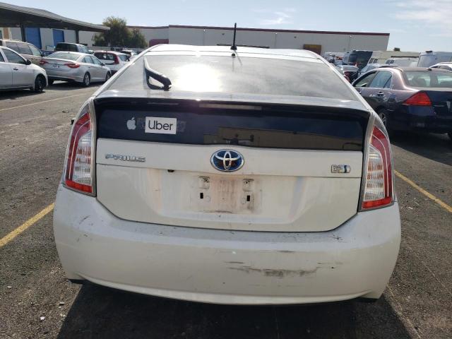 JTDKN3DU6F2003281 - 2015 TOYOTA PRIUS WHITE photo 6