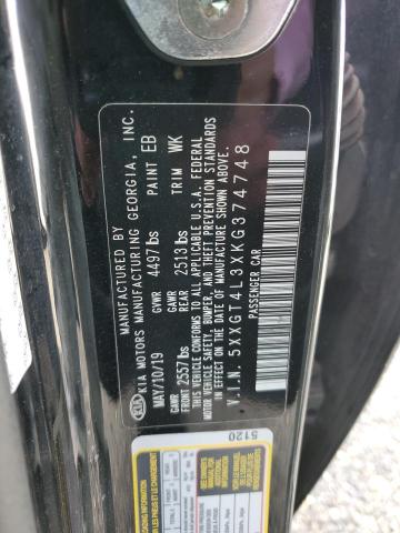 5XXGT4L3XKG374748 - 2019 KIA OPTIMA LX 黑色 照片 12