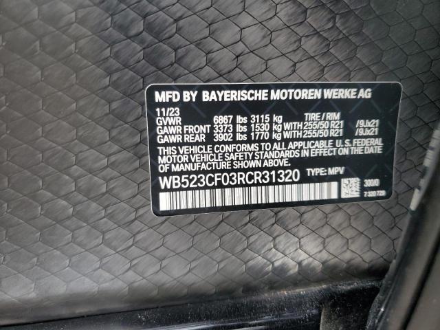 WB523CF03RCR31320 - 2024 BMW IX XDRIVE50 WHITE photo 14