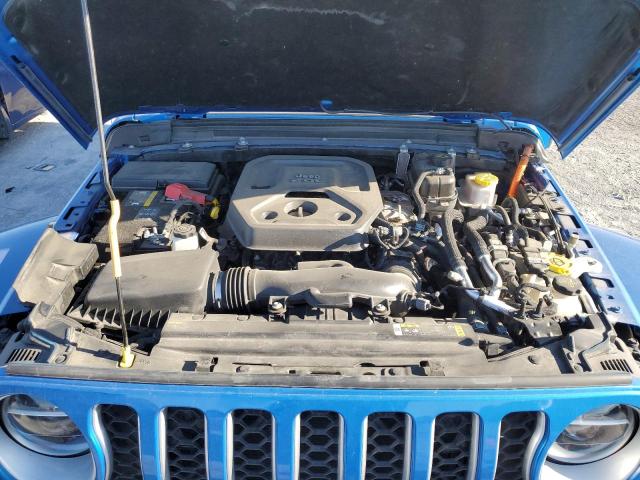 1C4JJXP6XMW767698 - 2021 JEEP WRANGLER U SAHARA 4XE BLUE photo 12