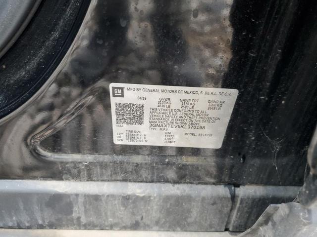 3GNAXTEV5KL370198 - 2019 CHEVROLET EQUINOX LT BLACK photo 13