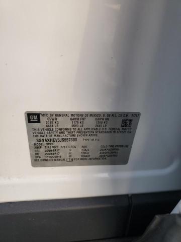 3GNAXHEV5JS557300 - 2018 CHEVROLET EQUINOX LS 白色 照片 12