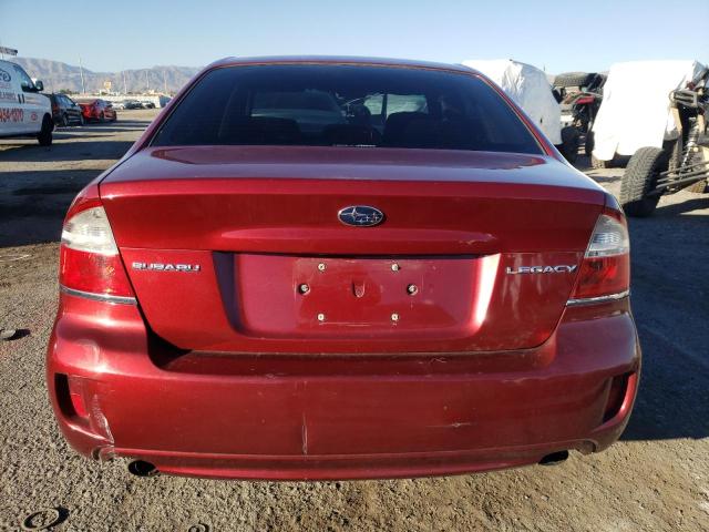 4S3BL616097210429 - 2009 SUBARU LEGACY 2.5I RED photo 6