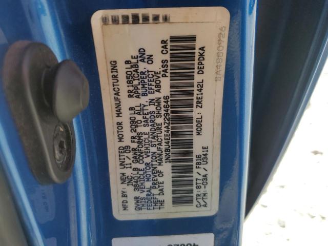 1NXBU4EE4AZ294646 - 2010 TOYOTA COROLLA BASE 蓝色 照片 13