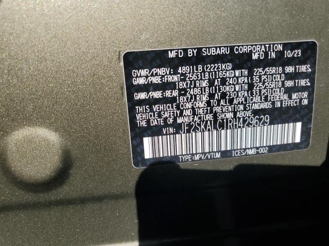 JF2SKALC1RH429629 - 2024 SUBARU FORESTER LIMITED GREEN photo 13