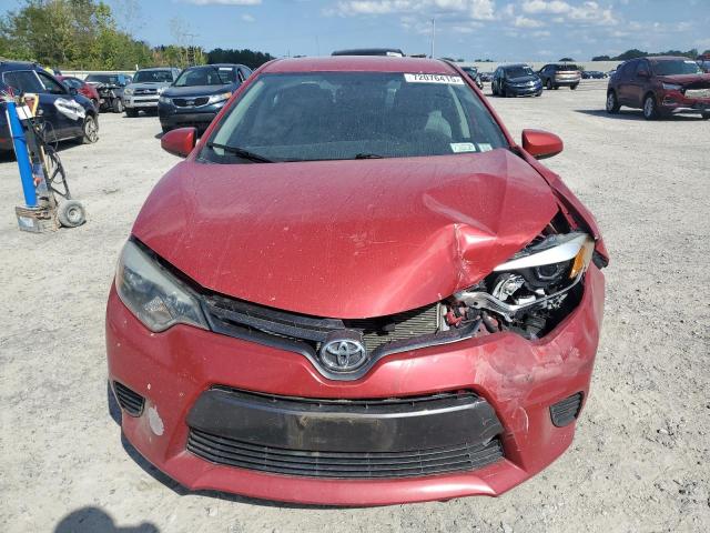 2T1BURHE2FC260111 - 2015 TOYT COROLLA L RED photo 5