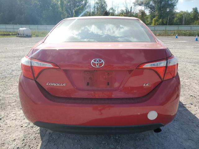 2T1BURHE2FC260111 - 2015 TOYT COROLLA L RED photo 6