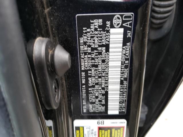 2T1LE4EE5BC020005 - 2011 TOYOTA MATRIX S BLACK photo 13