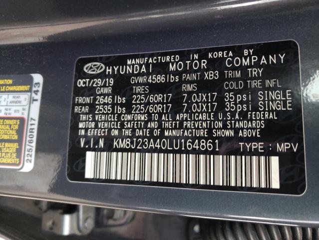 KM8J23A40LU164861 - 2020 HYUNDAI TUCSON SE GRAY photo 13