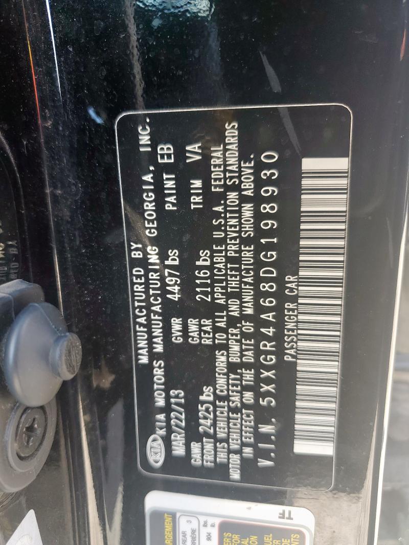 5XXGR4A68DG198930 - 2013 KIA OPTIMA SX Qara foto 12