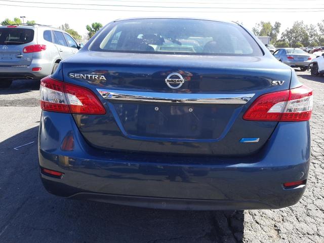 3N1AB7AP6EY227700 - 2014 NISSAN SENTRA S BLUE photo 6