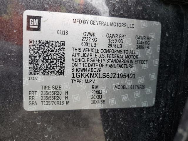 1GKKNXLS6JZ195491 - 2018 GMC ACADIA DENALI فحمي صورة 13