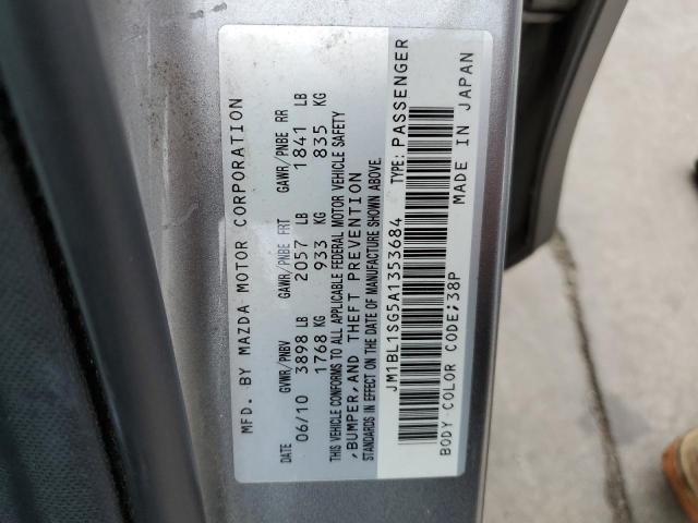 JM1BL1SG5A1353684 - 2010 MAZDA 3 I SILVER photo 12