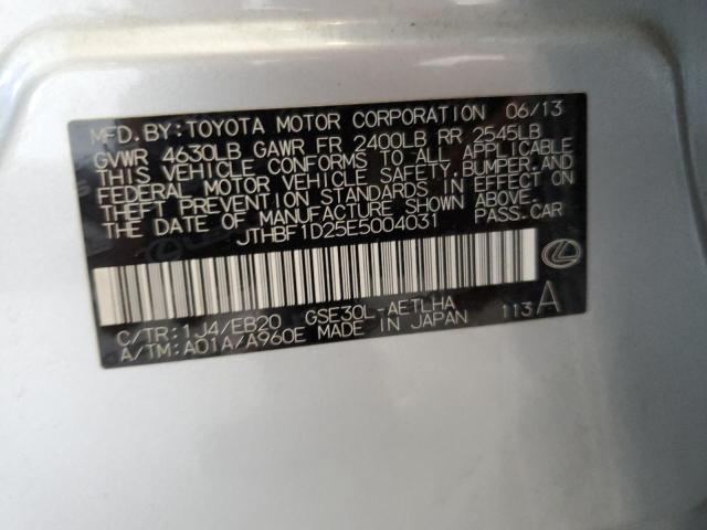 JTHBF1D25E5004031 - 2014 LEXUS IS 250 SILVER photo 12