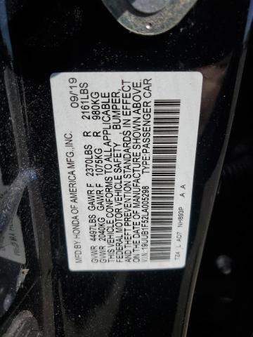 19UUB1F52LA005298 - 2020 ACURA TLX TECHNOLOGY BLACK photo 12