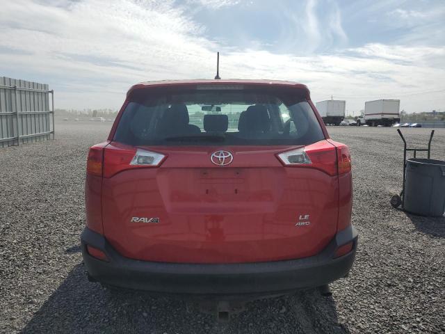 2T3BFREV3FW381346 - 2015 TOYOTA RAV4 LE RED photo 6