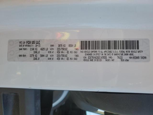 3C6TRVNG3GE107655 - 2016 RAM PROMASTER 1500 STANDARD Սպիտակ լուսանկար 13