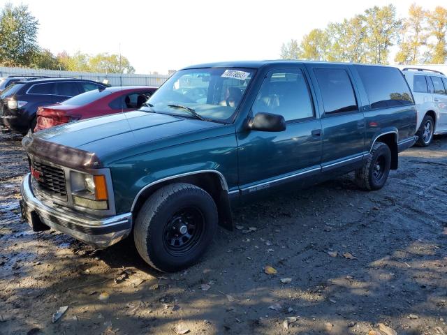 1GKEC16R9VJ728348 - 1997 GMC SUBURBAN C1500 GREEN photo 1