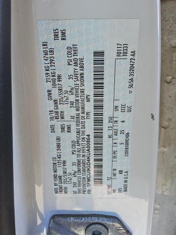 1FMCU9GD4KUA00864 - 2019 FORD ESCAPE SE Білий фото 13